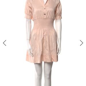 Diane von Furstenberg light pink mini dress sinched waist